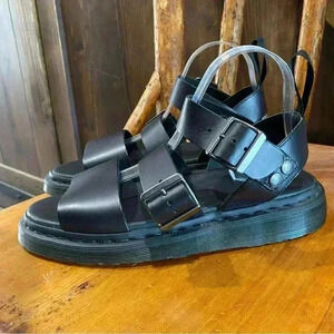 DR. MARTENS GRYPHON BRANDO LEATHER GLADIATOR SANDALS EU 42 L10